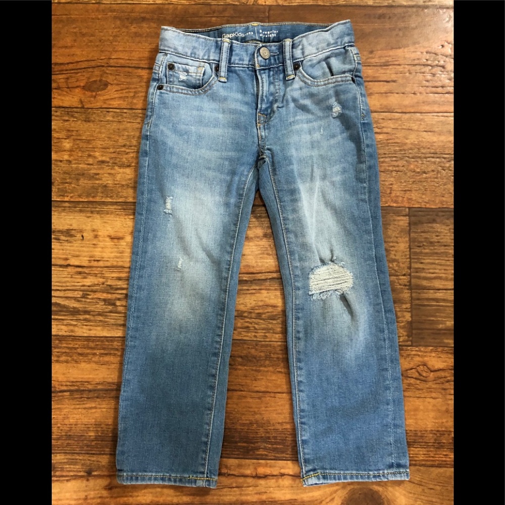 GapKids Distressed Blue Jeans 5R Straight